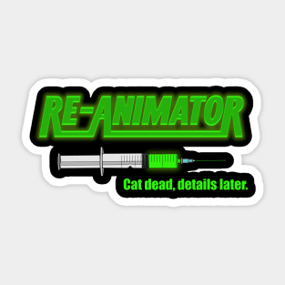 Re-Animator Cat Dead Tee Sticker